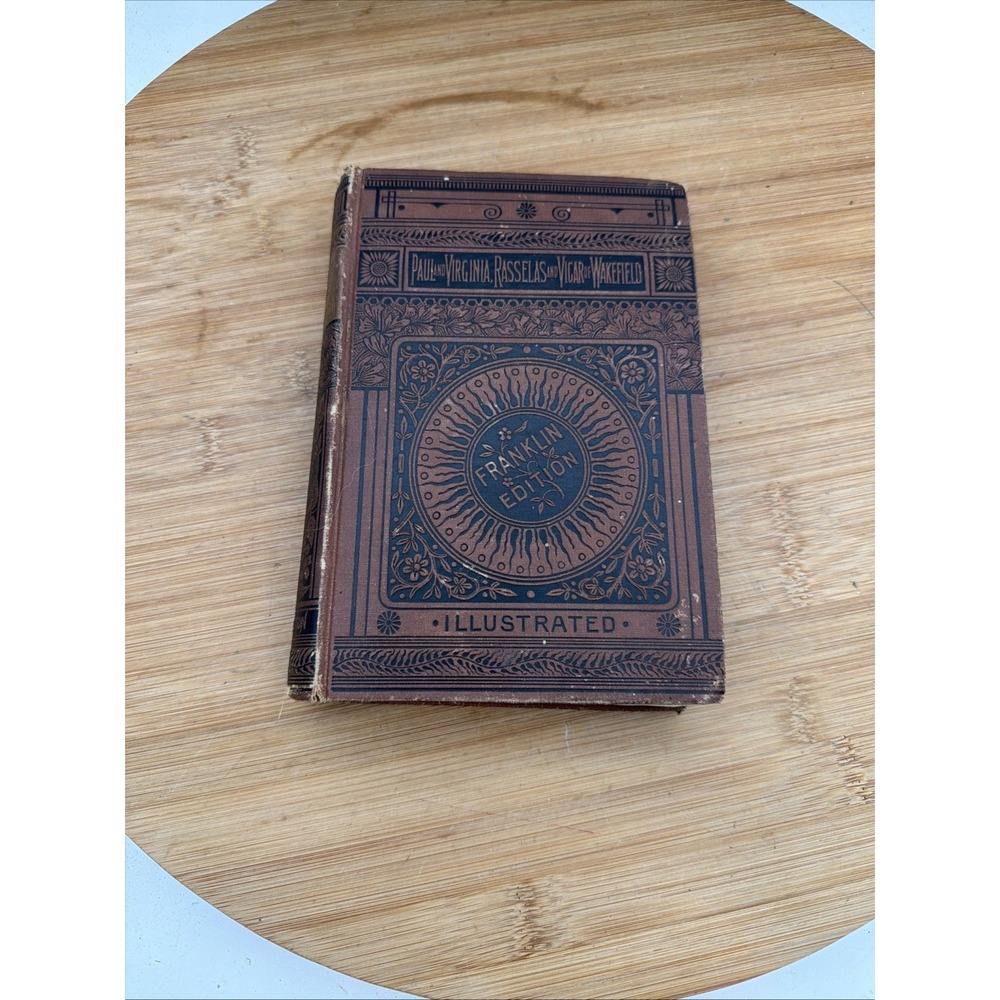 Paul & Virginia + Rasselas +‎ Vicar Of Wakefield 1884 Hardcover Vintage